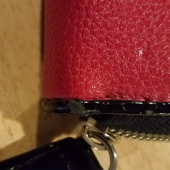 Betsey Johnson pink and black clutch wallet gold lining - Picture 3 of 8